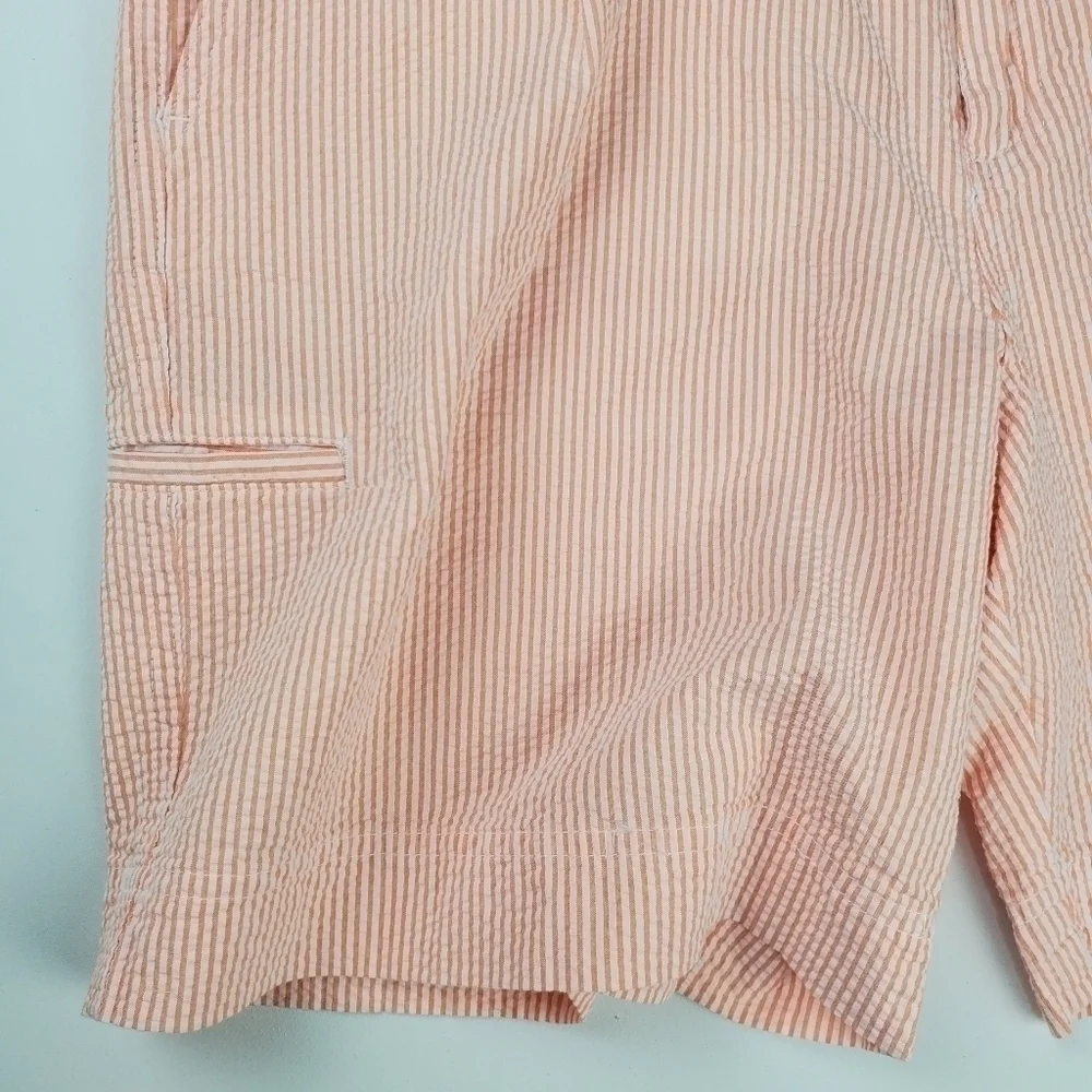 New Saddlebred Orange Wht Gingham Men's Shorts 36 - Picture 6 of 9